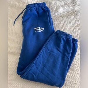 White Fox Royal Blue Faded Sweats